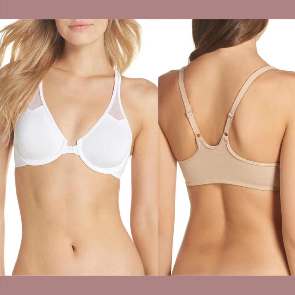 NWT $48 Wacoal [ 38B ] Seamless‎ T Back Racerback Underwire Bra White